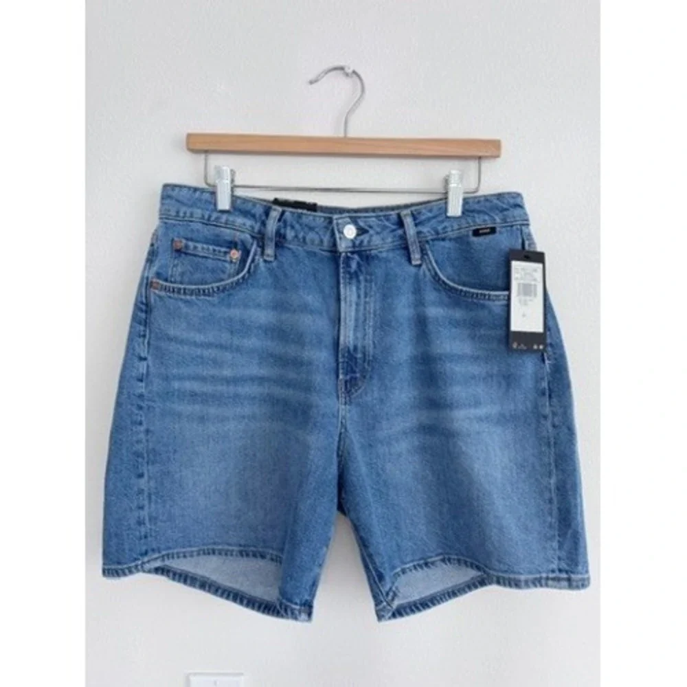 Mavi Heidi Long Shorts Light Brushed Classic Blue High Rise Denim 30 M1411211